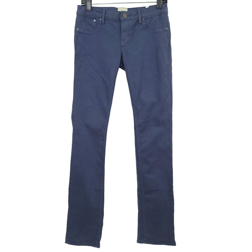 Dylan George Womens Blue Pants Jeans Trish Straight Size 28 Leg Ring Spun Denim